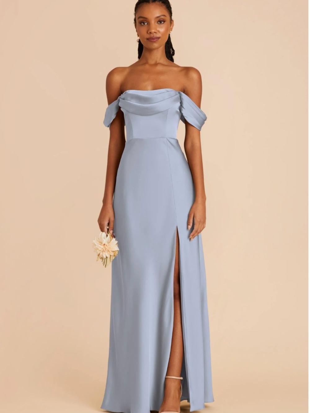 Birdy Grey Mia Dress
Matte Satin Dusty Blue